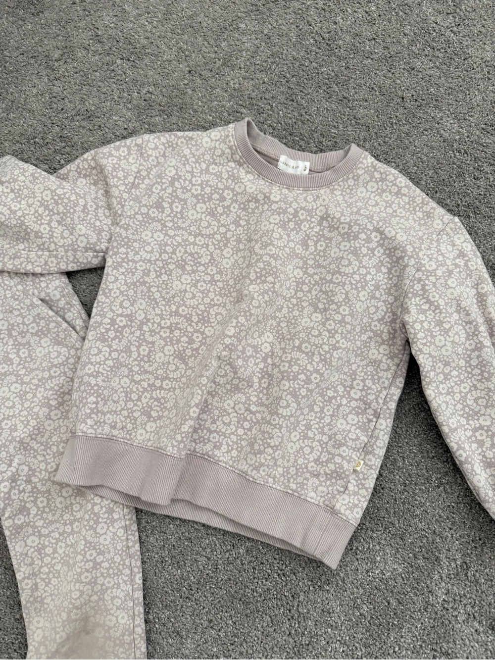 Jamie Kay Purple Morgan Fifi Floral Organic Cotton Joggers Set Size 6y